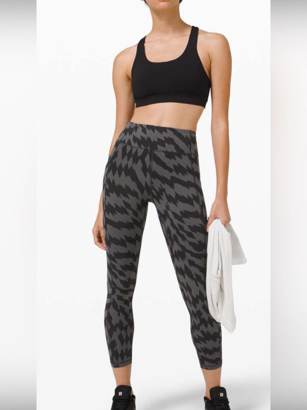 Lululemon wunder under grey lighting print leggings size 4
